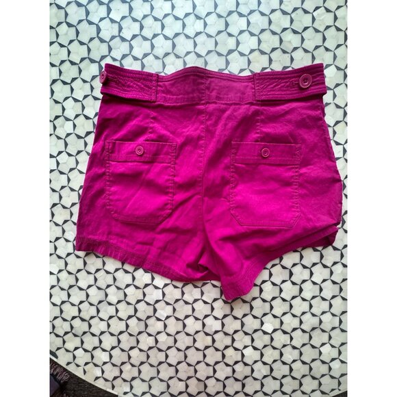 Maeve By Anthropologie Womens Pink Button-Detail Shorts Size 8 - Picture 3 of 7